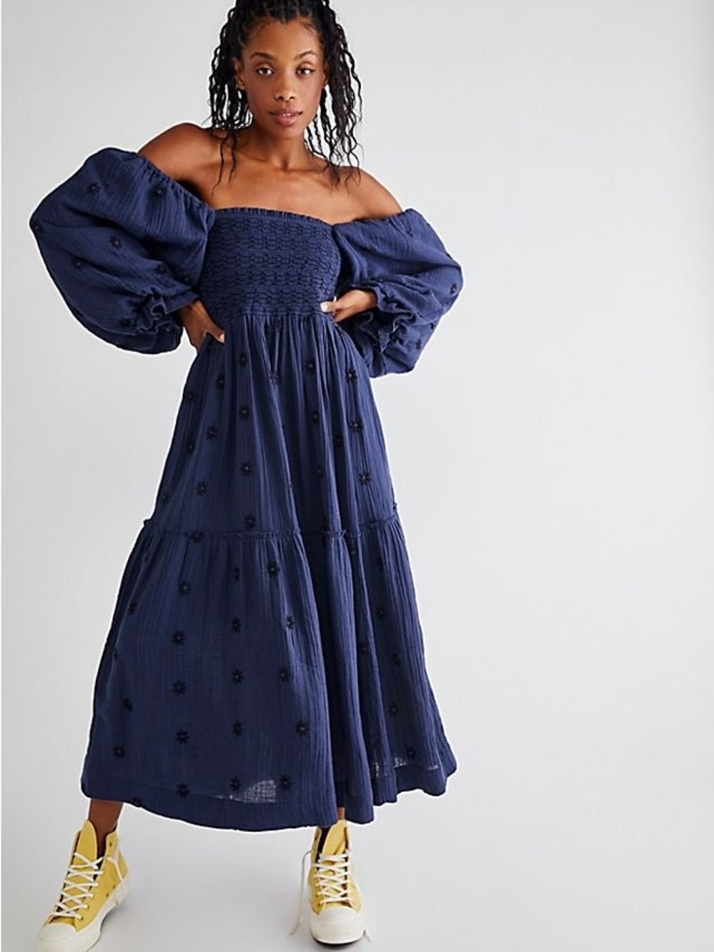 Free People Dahlia Embroidered Maxi Dress